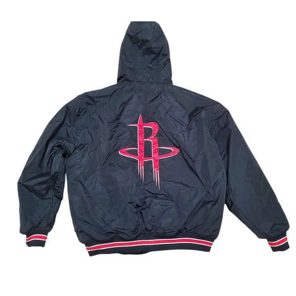 Unk Other - Houston Rockets Black Hooded UNK, NFL Jacket, Size Large, Vintage